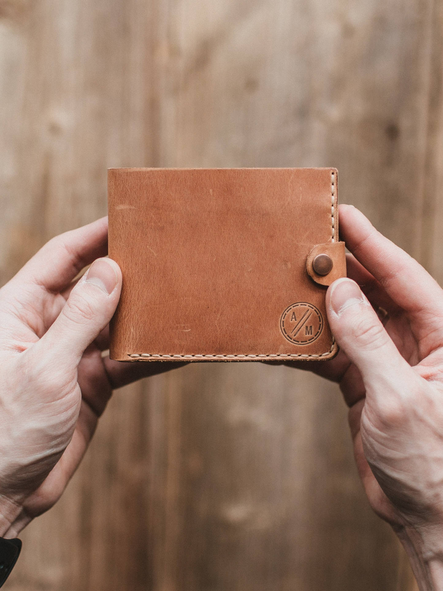 Natural leather wallet